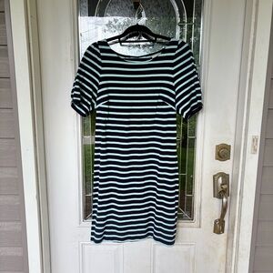 Navy and Light Blue Striped Dress